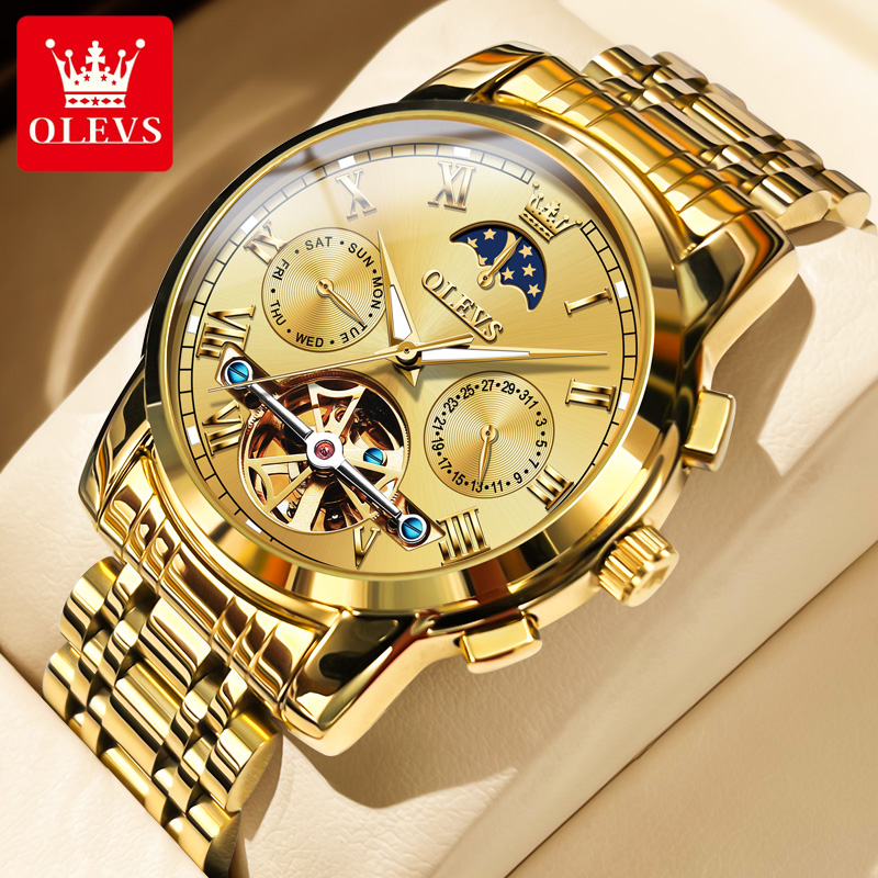 Leather Classic Strap - OLEVS 6617 Erkek Klasik Mekanik Saat