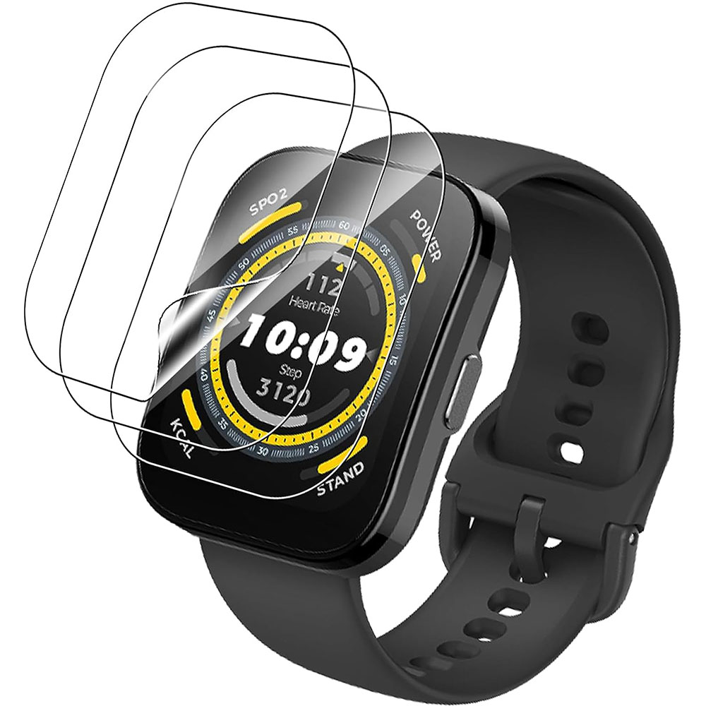 Amazfit Smartwatch Accessories - 3 adet şeffaf HD ekran koruyucu