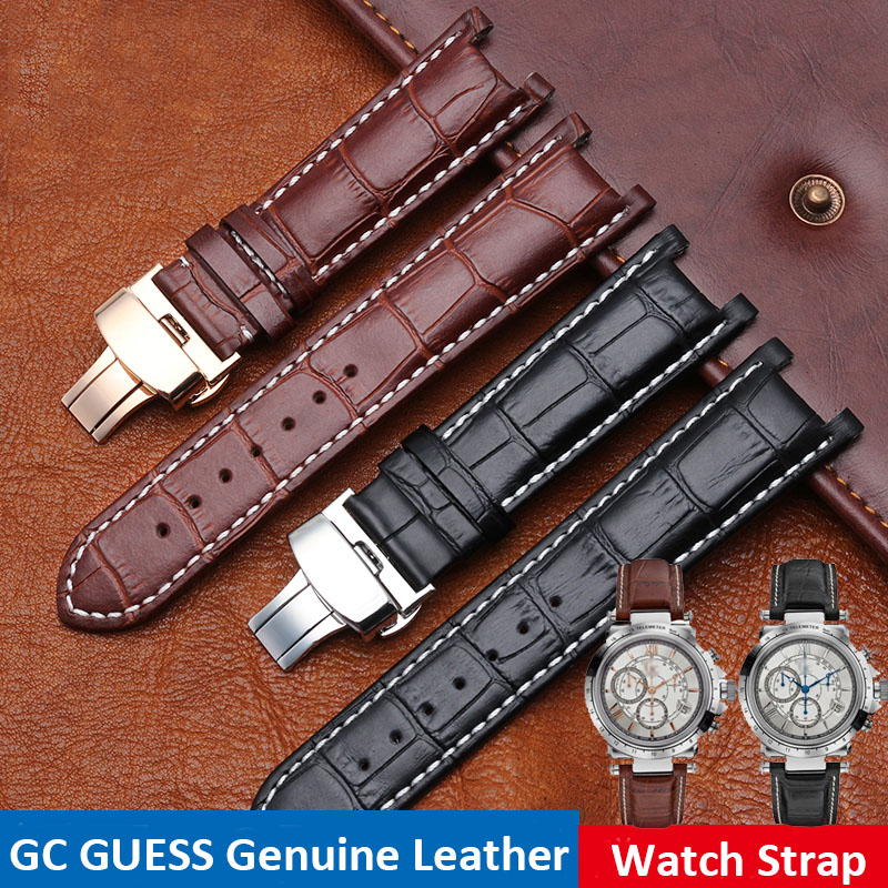 Smartwatch Guess - Çentikli Deri saat kayışı 20*11mm 22*13mm