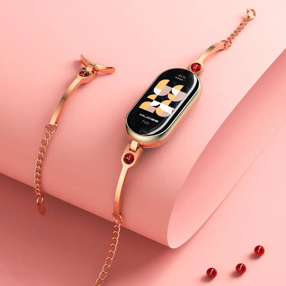 Smartwatch Watch Accessories For Women - Xiaomi Mi Band 8 için Paslanmaz