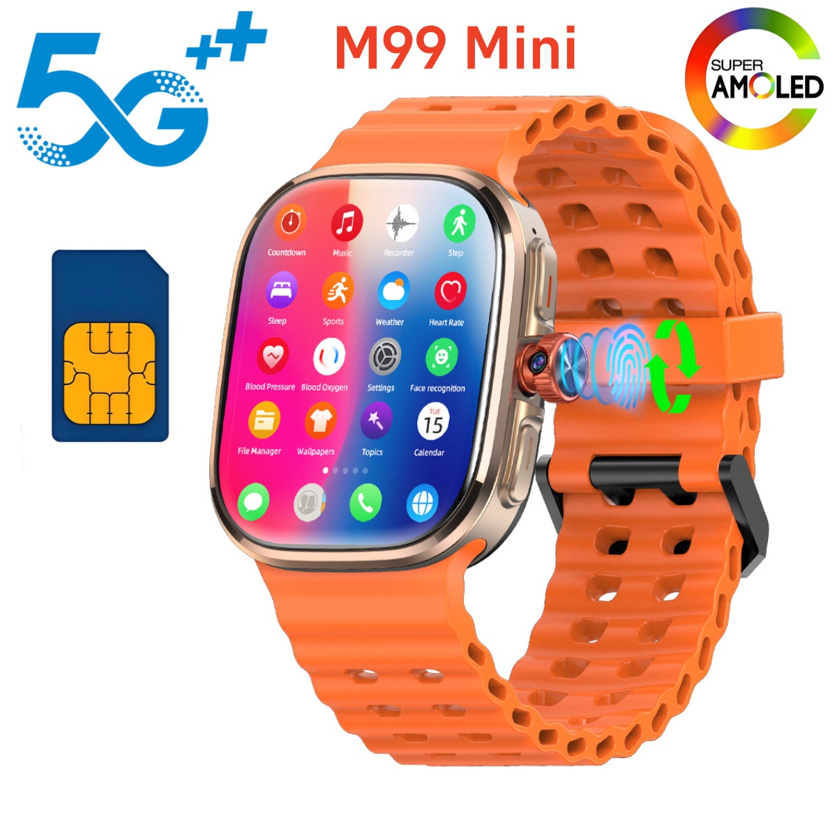 M99 Mini Akıllı Saat 5G Androi - Smartwatch Faces incelemesi ve fiyatı
