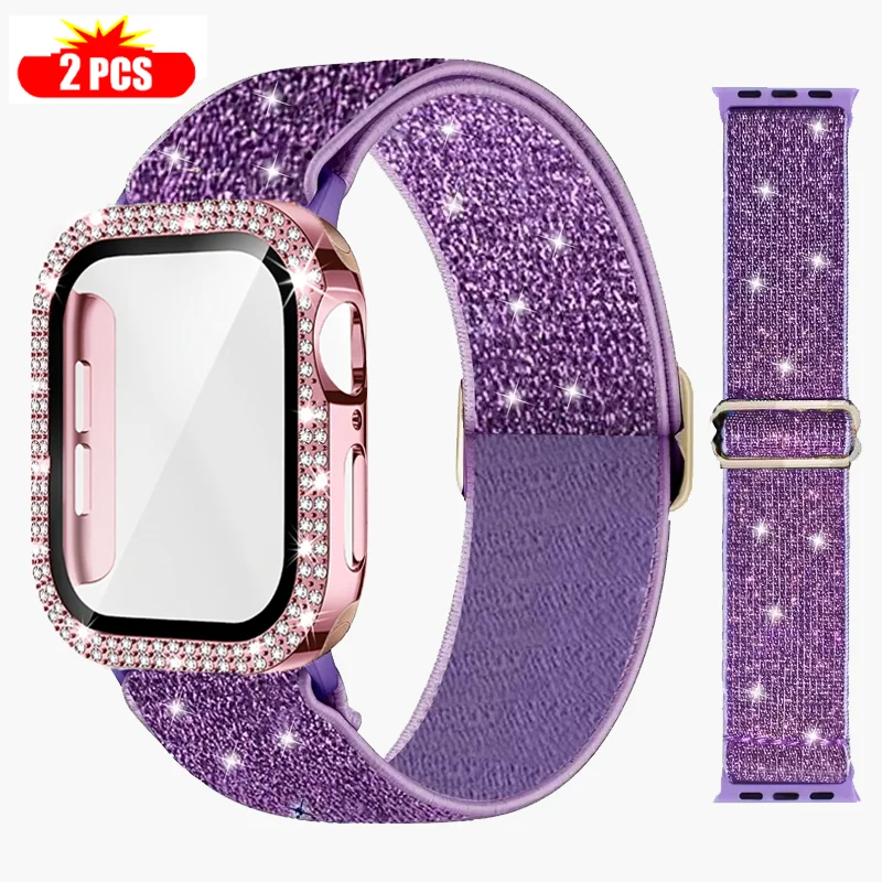 Bant + kılıf Apple Watch için  - Smartwatch Watch Accessories For Women incelemesi ve fiyatı