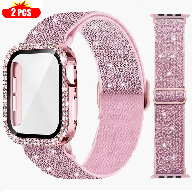 Bant + kılıf Apple Watch için  - Smartwatch Watch Accessories For Women incelemesi ve fiyatı