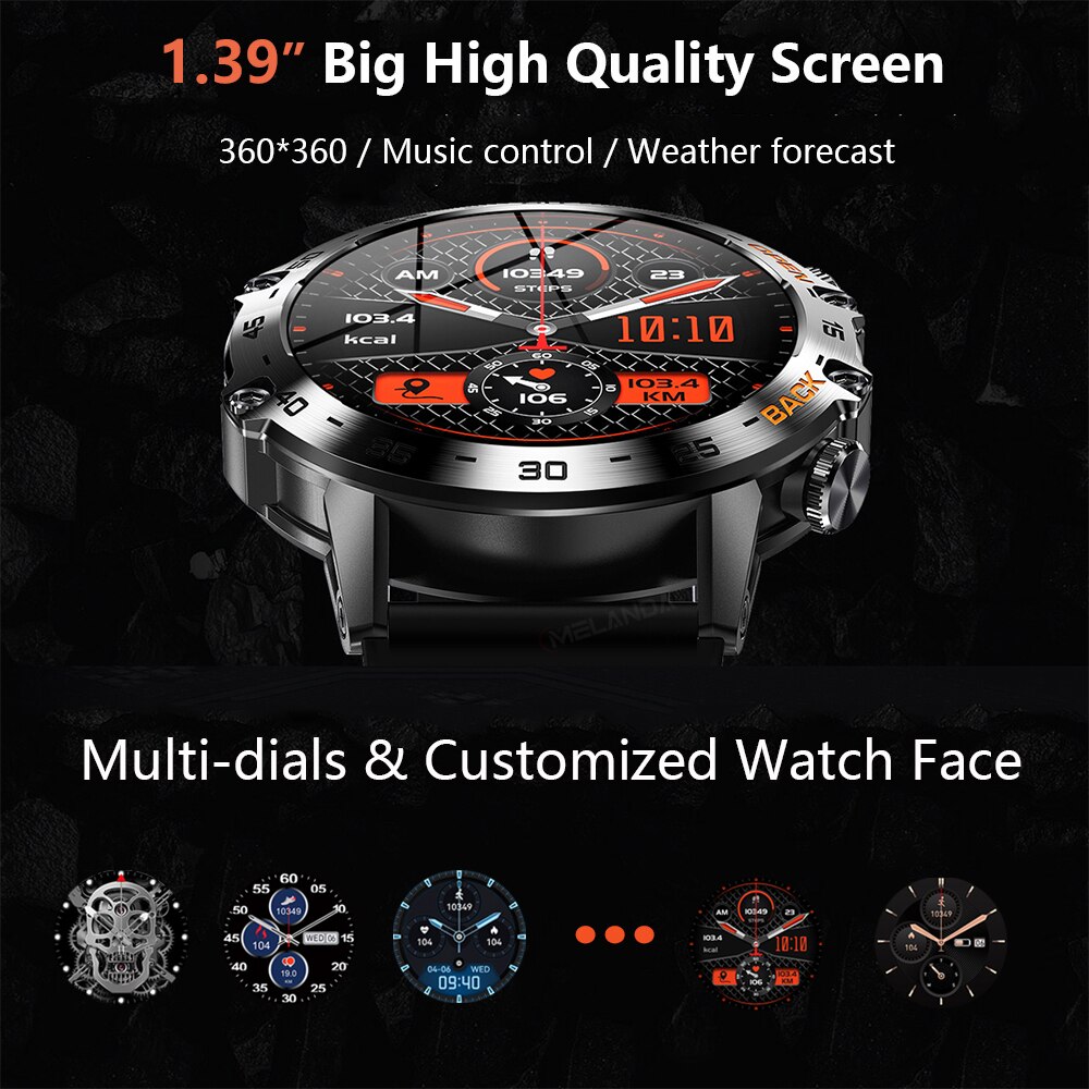 MEVADEN Çelik 1.39 inç Erkekle - Smartwatch Faces incelemesi ve fiyatı
