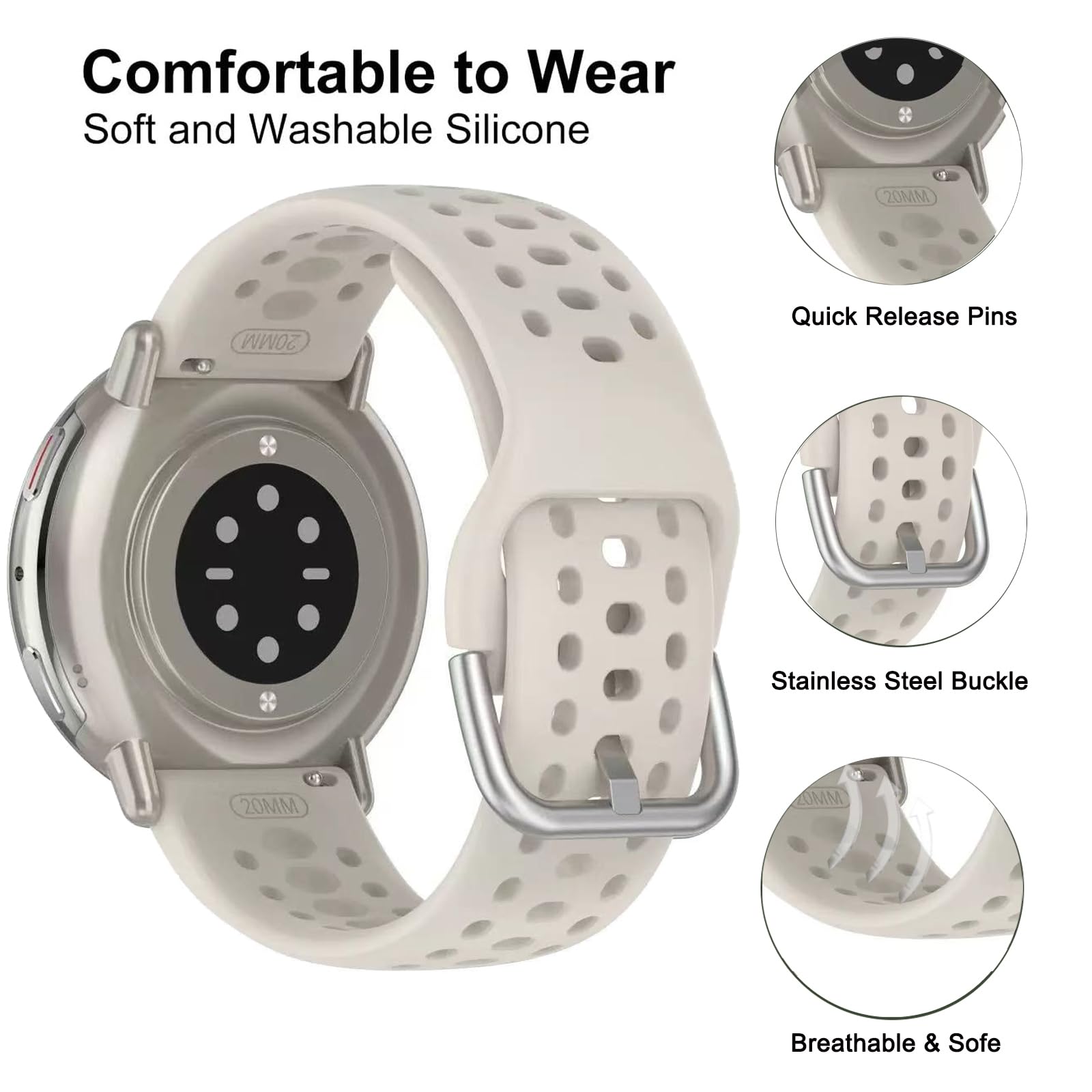 Amazfit active 2 için 20mm kay - Titan Smartwatch Accessories incelemesi ve fiyatı